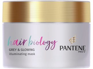 Pantene Hair Biology Grey & Glowing Illuminating Mask Μάσκα Λάμψης για τα Λευκά & Γκρίζα Μαλλιά 160ml