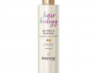 Pantene Hair Biology De-frizz & Illuminate Shampoo Σαμπουάν για Ξηρά ή Βαμμένα Μαλλιά που Φριζάρουν Εύκολα 250ml