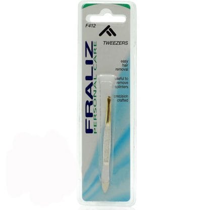 Fraliz F412 Tweezers Τσιμπιδάκι Φρυδιών με Λοξή Μύτη Χρυσή 1 Τεμάχιο