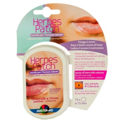 Master Aid Herpes Patch Υδροκολλοειδή Επιθέματα για τη Θεραπεία του Επιχείλιου Έρπη 15 Τεμάχια