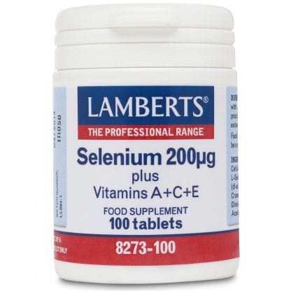 Lamberts Selenium Συμπλήρωμα Διατροφής Σελινίου 200μg με Βιταμίνες A+C+E 100tabs