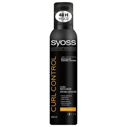 Syoss Mousse Curls Επαγγελματικός Αφρός Μαλλιών, Προσφέρει Ελαστικότητα στα Σγουρά Μαλλιά & Ανάλαφρο Κράτημα 250ml