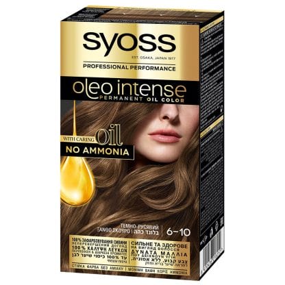 Syoss Oleo Επαγγελματική Μόνιμη Κρέμα Βαφή - 6-10 Ξανθό Σκούρο
