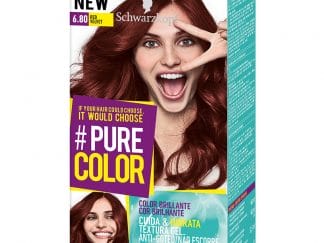 Schwarzkopf Pure Color Επαγγελματική Μόνιμη Βαφή Gel Μαλλιών, Έντονο Χρώμα που Διαρκεί, Πλούσια Περιποίηση & Ενυδάτωση - 6.80 Red Velvet