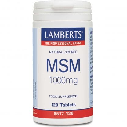 Lamberts MSM Συμπλήρωμα Διατροφής, Φυσική Πηγή MSM για τη Διατήρηση της Φυσιολογικής Λειτουργίας των Αρθρώσεων 1000mg 120Tabs