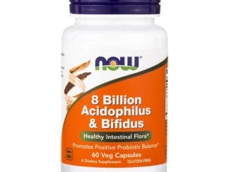 Now Foods 8 Billion Acidophilus & Bifidus Συμβάλλει στη Διατήρηση της Υγιούς Εντερικής Μικροβιακής Χλωρίδας 60caps