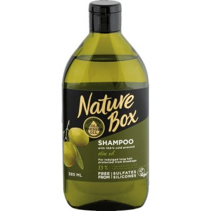 Nature Box Olive Oil Shampoo Σαμπουάν με Έλαιο Ελιάς για Προστασία της Τρίχας από το Σπάσιμο 385ml