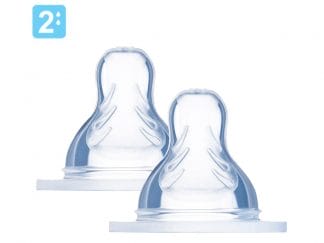 Mam Teat Skin Soft Θηλή Σιλικόνης για Μεσαία Ροή Μέγεθος 2 Κωδ 405S από 2+ Μηνών 2 Τεμάχια