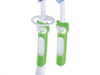 Mam Learn to Brush Set Βρεφικές Οδοντόβουρτσες Κωδ 608 από 5+ Μηνών 2 Τεμάχια