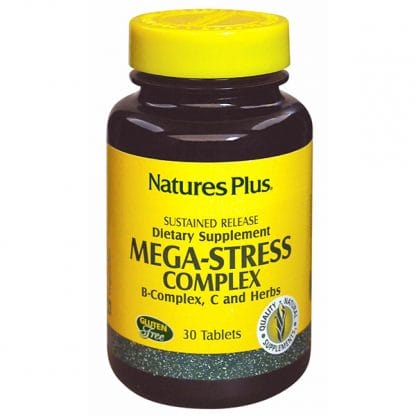 Nature's Plus Mega Stress Complex Ισχυρή Φόρμουλα Κατά του Άγχους 30tabs