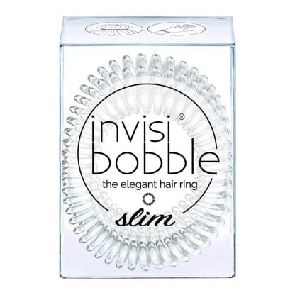 Invisibobble Slim Crystal Clear Λαστιχάκι Μαλλιών 3 Τεμάχια