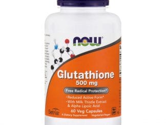 Now Foods Glutathione 500mg Συμπλήρωμα Διατροφής για Ισχυρή Αποτοξίνωση & Προστασία στο Ήπαρ & στο Συκώτι 60VegCaps