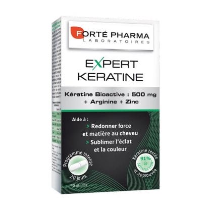 Forte Pharma Expert Keratine 500 mg Για Εύθραυστα Ταλαιπωρημένα Θαμπά Μαλλιά 40caps