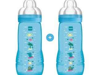 Mam Promo Pack Easy Active™ Baby Bottle Fairy Tale 4+ Μηνών Κωδ 365S Μπιμπερό Πολυπροπυλενίου με Θηλή Σιλικόνης 2x330ml - μπλέ