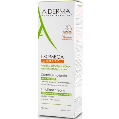 A-Derma Exomega Control Cream Emollient Μαλακτική Κρέμα για το Ατοπικό & Πολύ Ξηρό Δέρμα με Αίσθηση Δυσανεξίας 200ml