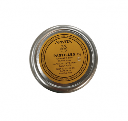APIVITA Παστίλιες για τον Πονεμένο Λαιμό με Μέλι & Θυμάρι 45gr