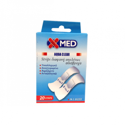 MEDISEI X-MED Aqua Clear Strips διαφανή απολύτως αδιάβροχα 20strips