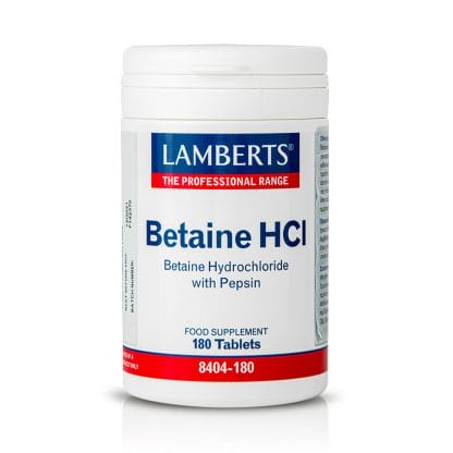 Lamberts Betaine Hcl 324mg with Pepsin 180 ταμπλέτες