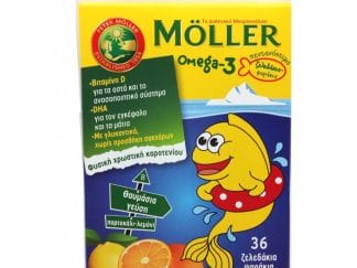 MOLLER'S Omega-3 Ζελεδάκια πορτοκαλι-λεμονι 36Τμχ