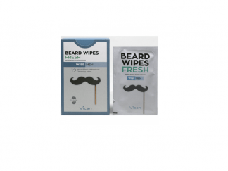 VICAN WISE MEN Beard wipes fresh 12 Μαντηλάκια καθαρισμού