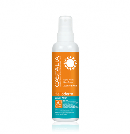 Castalia Helioderm Velvet Mist SPF50+ Αντηλιακό Spray προσώπου & σώματος με άρωμα 300ml
