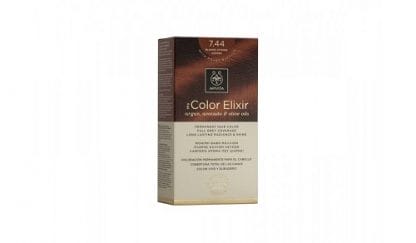 APIVITA My Color Elixir Μόνιμη Βαφή Μαλλιών No 7.44 Ξανθό Έντονο Χάλκινο