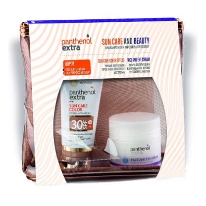 Panthenol Extra Set Με Sun Care Αντηλιακό Τζελ Προσώπου Με Χρώμα Spf30 50ml & Δώρο Αντιρυτιδική Κρέμα Ημέρας Προσώπου/Ματιών 50ml