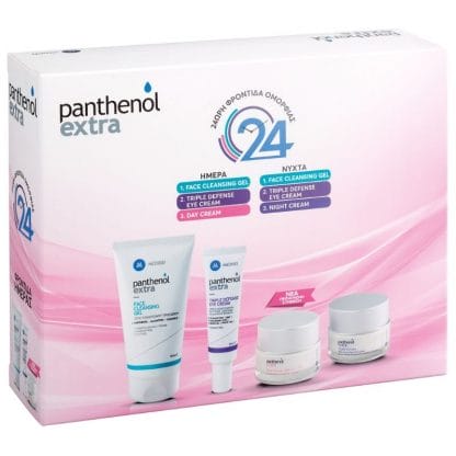 PANTHENOL Extra Set Face Cleansing Gel 150ml & Triple Defence Eye Cream 25ml & Day Cream SPF15 50ml & Night Cream