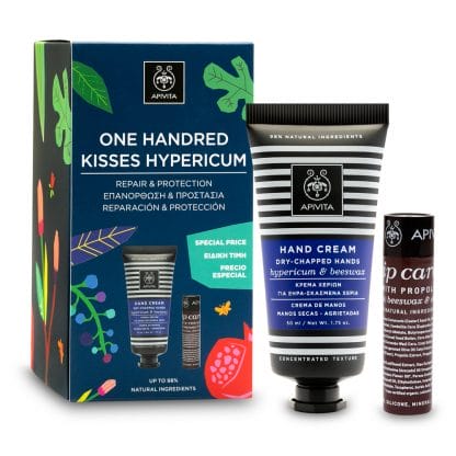 APIVITA ONE HANDRED KISSES:ΚΡ ΧΕΡΙΩΝ&LIPCARE-25% 50ML&4,4G
