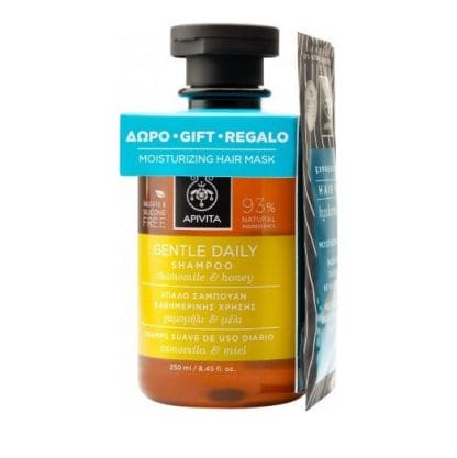 Apivita Gentle Daily Shampoo με Χαμομήλι & Μέλι 250ml & ΔΩΡΟ Μάσκα Μαλλιών 20ml