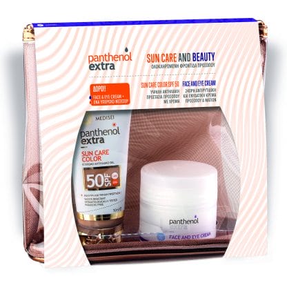 Panthenol Extra Promo Sun Care Color SPF50 50ml & Δώρο Face And Eye Cream 50ml