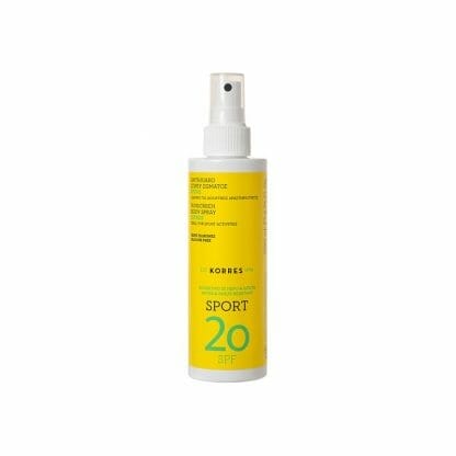 Korres Sport Sunscreen Body Spray SPF20 Αντιηλιακό Σπρέι Σώματος Κίτρο Ιδανικό για Αθλητές 200ml