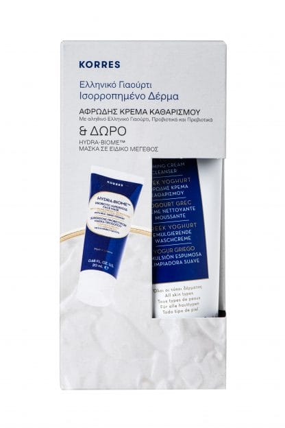 Korres Promo Greek Yoghurt Foaming Cream Cleanser 150ml & ΔΩΡΟ Hydra - Biome Probiotic Superdose Face Mask 20ml
