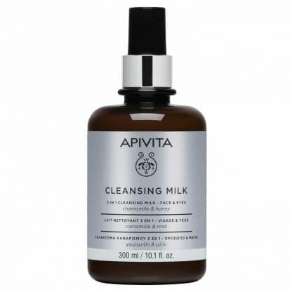 Apivita Cleansing Milk Γαλάκτωμα Καθαρισμού 3 σε 1 με Χαμομήλι & Μέλι για Πρόσωπο & Μάτια 300ml