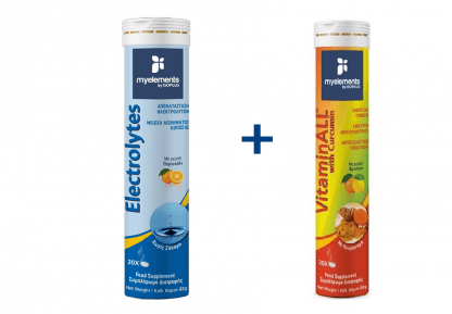 MyElements 1+1 Electrolytes 20αναβρ.δισκία & VitaminALL with Curcumin 20αναβρ.δισκία