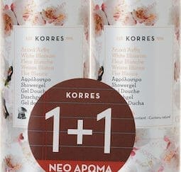 Korres Showergel 1+1 ΔΩΡΟ Αφρόλουτρο Λευκά Άνθη 2 x 250ml