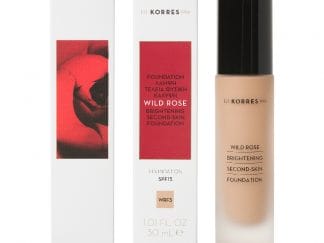 Korres Wild Rose Foundation SPF15 WRF3, Άγριο Τριαντάφυλλο Make-Up 30ml