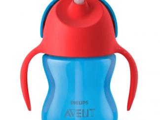 Avent Bendy Straw Cup Κύπελλο με Καλαμάκι & Λαβές 9m+ 200ml SCF796/01-02 - μπλέ