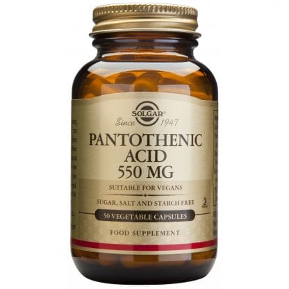 Solgar Pantothenic Acid (B5) tablets - 550mg/50 caps