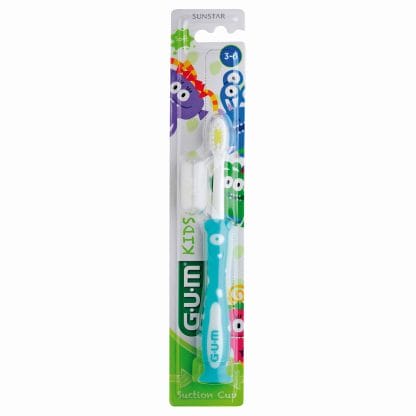 Gum Kids Soft Παιδική Οδοντόβουρτσα με Βεντούζα Στερέωσης 3-6 Ετών (901) - γαλάζιο
