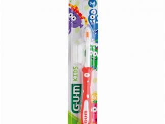 Gum Kids Soft Παιδική Οδοντόβουρτσα με Βεντούζα Στερέωσης 3-6 Ετών (901) - κόκκινο
