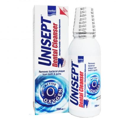 Intermed Unisept Dental Cleanser Στοματικό διάλυμα για την Καθημερινή Βελτίωση της Στοματικής Υγιεινής 250ml
