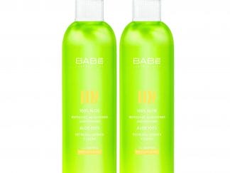 Babe Body 100% Aloe Μη Λιπαρό Gel Αλόης με Καταπραϋντικά & Ενυδατικά Συστατικά για την Προστασία της Επιδερμίδας 2x300ml