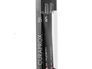 Curaprox Black is White Οδοντόβουρτσα για Λευκά Δόντια 2 Τεμάχια