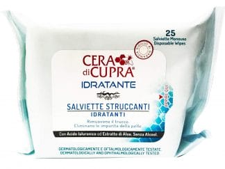 Cera di Cupra Idratante Μαντηλάκια Ντεμακιγιάζ με Εκχύλισμα Αλόη Βέρα & Υαλουρονικό Οξύ 25 Τεμάχια