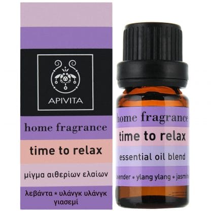 Apivita Essential Oil Time To Relax Λεβάντα, Γιασεμί, Υλάνγκ-Υλάνγκ 10ml