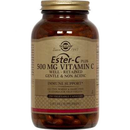Solgar Ester-C 500mg Συμβάλλει Στην Ομαλή και Αποτελεσματική Λειτουργία του Ανοσοποιητικού Συστήματος veg.caps - 250 veg caps