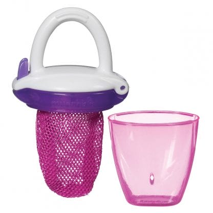 Munchkin Fresh Feeder+ Πιπίλα Ταΐσματος με Προστατευτικό Δίχτυ 6m+, 1 Τεμάχιο - φούξια