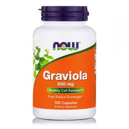 Now Foods Graviola 500mg Συμπλήρωμα Διατροφής με Ισχυρές Καρδιοτονωτικές & Αγγειοδιασταλτικές Ιδιότητες 100 VegCaps