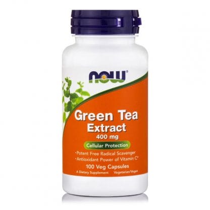 Now Foods Green Tea Extract 400mg Αντιοξειδωτικό Συμπλήρωμα Διατροφής με Πράσινο Τσάι, για την Καύση του Λίπους 100 VegCaps